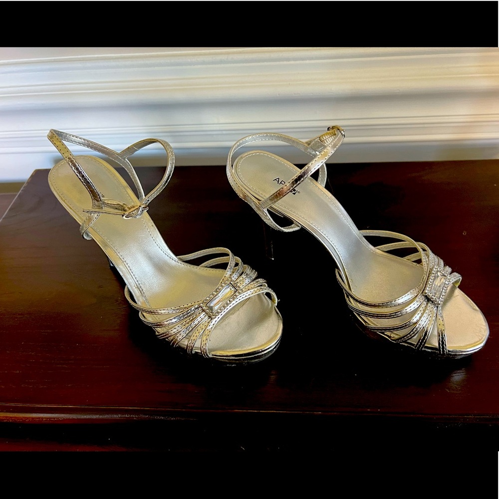 Apt 9 Silver Heels w/ Rhinestone